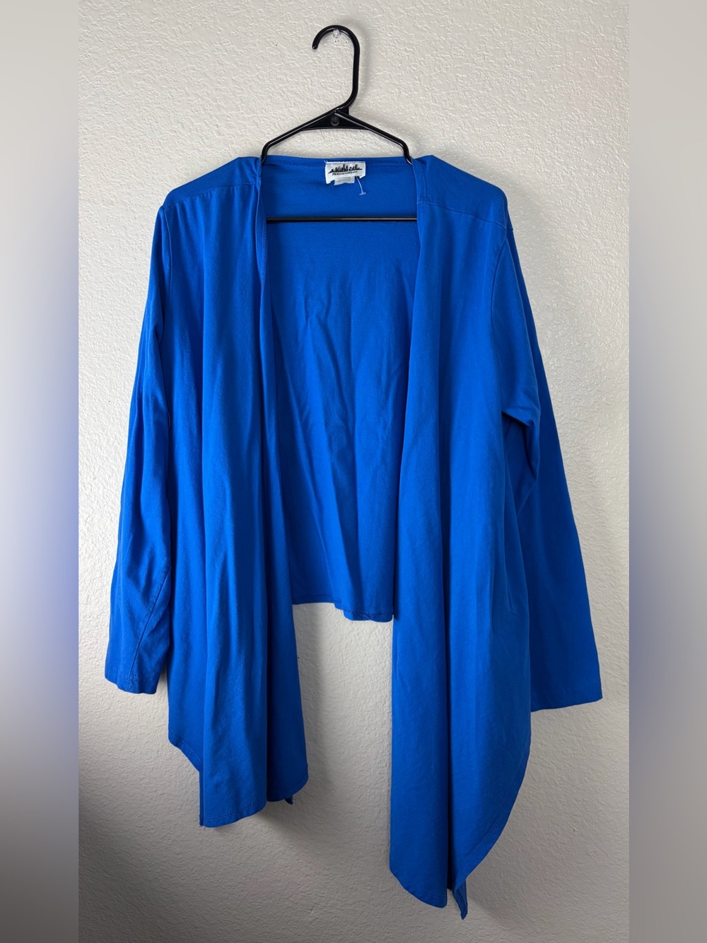Metropolitan Royal Blue drape open front cardigan (XL)